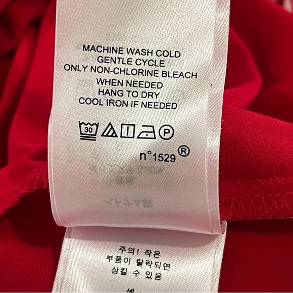 NWT Ralph Lauren Cream and Berry Floral Jersey Faux Wrap Dress Women’s Sz 16 - Picture 11 of 11